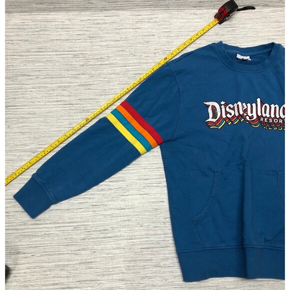 DisneyParks Disneyland Resort Retro Rainbow Blue Sweatshirt Pullover size M - Picture 5 of 7